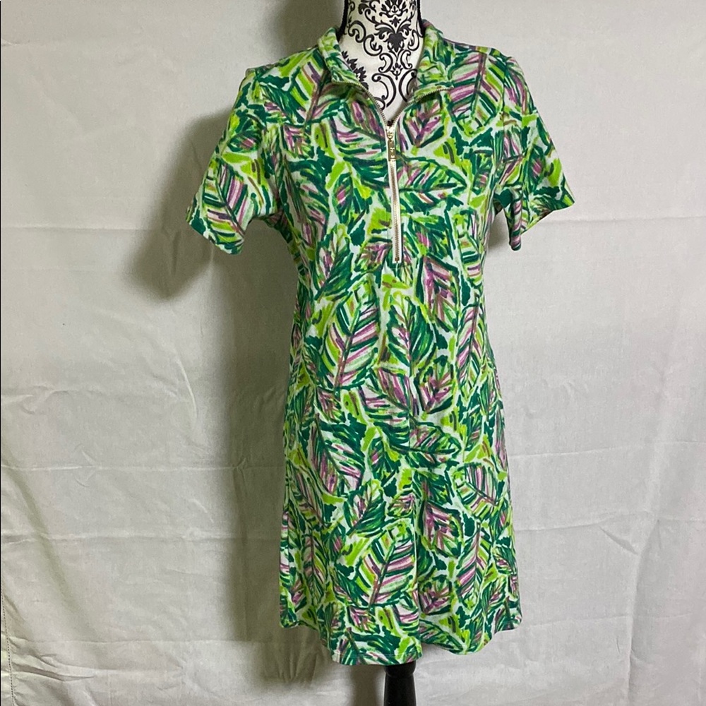 Belle by Kim Gravel Perfect Pique Batik Chic Zip Mini Dress Great Condition
